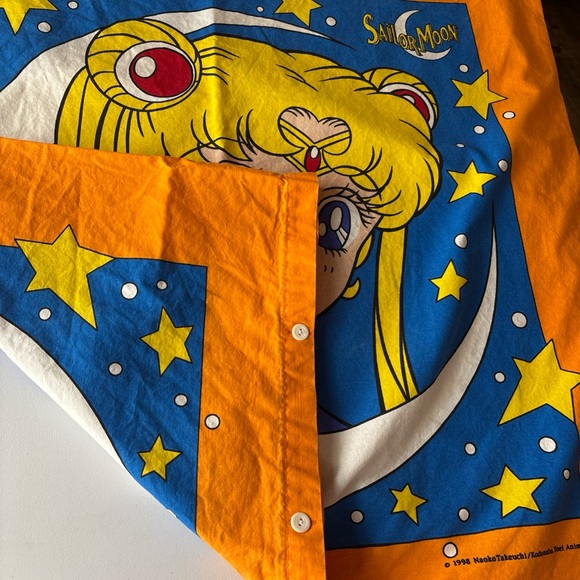 Vintage 1998 anime Sailor Moon Orange duvet Blanket or large pillow case(?) rare - Picture 6 of 16